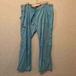 Light blue koi scrub pants